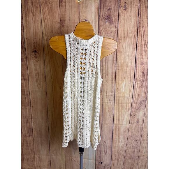 American Eagle Outfitters Knit Cover-Up Tank Cream Women's Size XS NEW - Picture 3 of 8